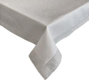 Staltiesė stačiakampė OHE01-2, sidabro/pilka, 130 x 180 cm