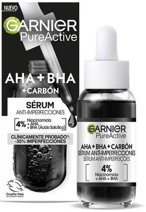 Veido serumas Garnier Pure Active AHA + BHA + Charcoal, 30 ml