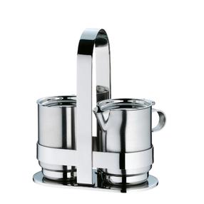 Cukraus dubenėlio ir pieno ąsočio rinkinys WMF Pure, sidabro, 200 ml