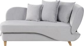 Kampinė sofa Beliani Meri II, šviesiai pilka, dešininė, 157 x 69 cm x 73 cm