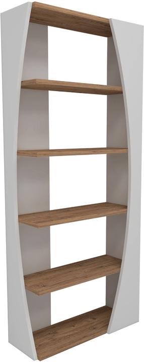 Pastatoma lentyna Kalune Design Selge 550ARN1641, ruda/balta, 23.8 cm x 63.8 cm x 150 cm