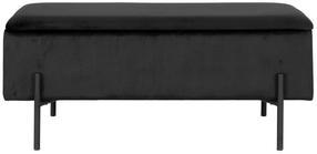Prieškambario suoliukas House Nordic Watford, juodas, 36.5 cm x 95 cm x 46 cm