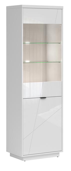 Vitrina Forn S471-REG1D1W-BIP, balta, 64 cm x 42.5 cm x 200.5 cm