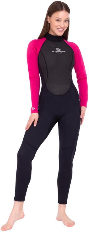 Hidrokostiumas Scorpena Hawaii Woman 02474, juoda/rožinė