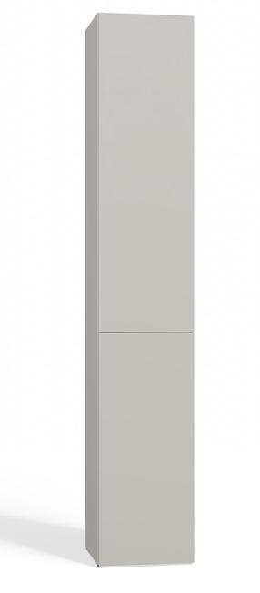 Vonios spintelė su skalbinių krepšiu Nel IV, šviesiai pilka, 30 cm x 31 cm x 174 cm