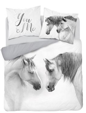 Patalynės užvalkalų komplektas SJE-018, baltas/pilkas, 200 x 220 cm