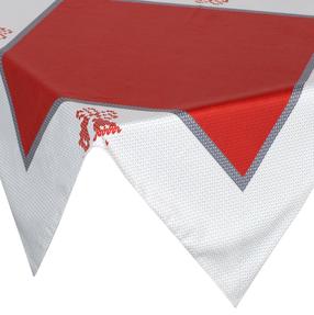 Kalėdinė staltiesė kvadratinė OSB-155, balta/raudona, 85 x 85 cm