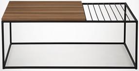 Kavos staliukas Kalune Design Zinus, riešuto, 95 cm x 55 cm x 43 cm