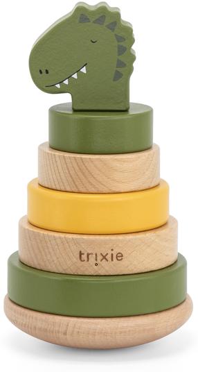 Medinė piramidė, dinozauras Trixie, 17.5 cm, ruda/žalia