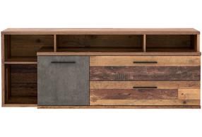 TV staliukas Forte, rudas/pilkas, 41.3 cm x 153.1 cm x 60.1 cm