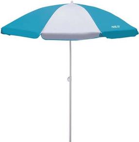 Paplūdimio skėtis Nils NC7813, 160 cm, balta/turkio