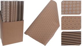 Pakavimo popierius PPN800030, 70 cm x 200 cm, įvairių spalvų/(spalva/dizainas parenkami atsitiktine tvarka)