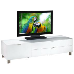 TV staliukas Forte Poole, baltas, 52.5 cm x 165 cm x 41.1 cm