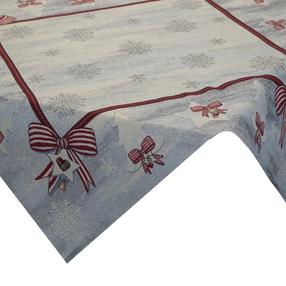 Kalėdinė staltiesė kvadratinė, sidabro/pilka, 100 x 100 cm