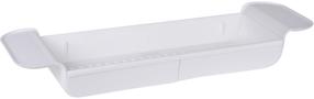 Padėklas voniai Adjustable, 55 cm x 7.7 cm x 17 cm, balta