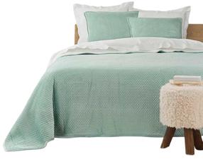 Lovatiesė, su pagalvių užvalkalais Douceur d`Interieur Mylene, žalia, 220 cm x 240 cm