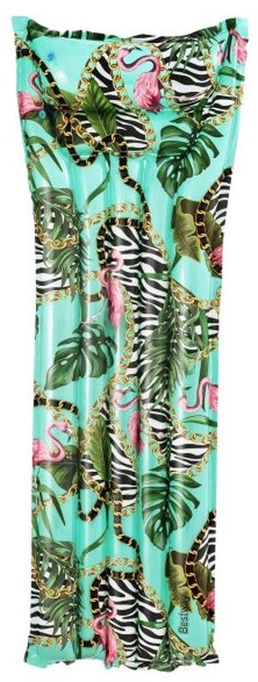 Pripučiamas paplūdimio čiužinys Bestway Floral Fantasy, žalias, 183 cm x 69 cm