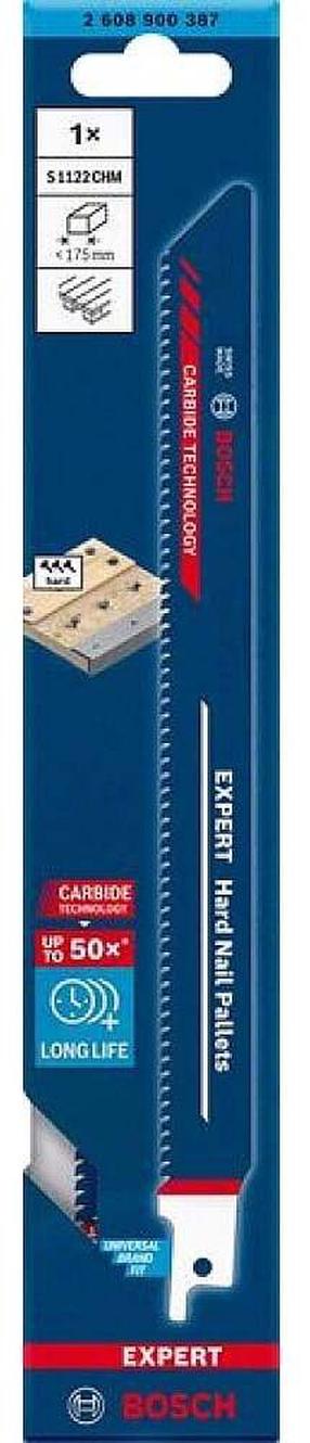 Pjūklo ašmenys Bosch Expert Hard Nail Pallets S 1122 CHM, 22.5 cm