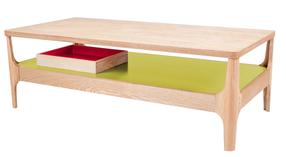 Kavos staliukas Kayoom Addison II, šviesiai ruda/žalia, 120 cm x 60 cm x 40 cm