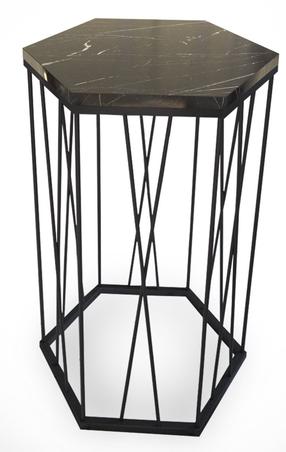 Kavos staliukas Kalune Design Cetrus, juodas, 40 cm x 35 cm x 62 cm