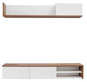 Svetainės baldų komplektas ASM Dallas Dallas, vidaus, ąžuolo/balta