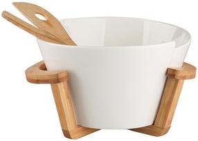 Salotinė Altom 01010052034, 29 cm x 25 cm x 16 cm, balta/medžio, bambukas