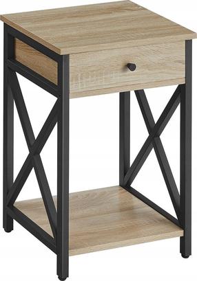 Staliukas Leobert, juodas/rusva, 40 cm x 40 cm x 60 cm