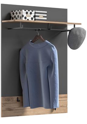 Sieninė kabykla MC Akcent Mason, 117 cm, ruda/pilka