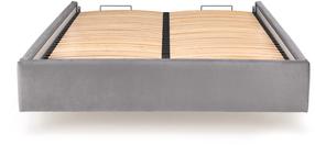 Lovos rėmas dvigulė Modulo Monolith 85, 160 x 200 cm, pilka, be čiužinio, su grotelėmis