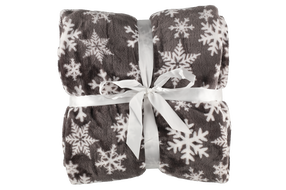 Pledas Winteria Snowflake, pilkas, 130 cm x 170 cm