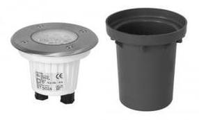 Įleidžiamas lauko šviestuvas Su-Ma Leda, 1W, LED, IP67, tamsiai pilka, 10.8 cm x 9 cm