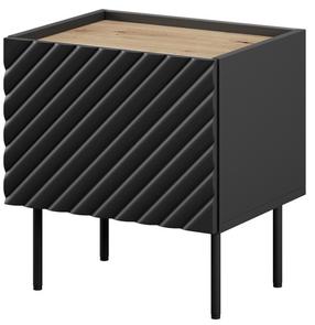 Naktinis staliukas Cama Meble Onda 301461, rudas/juodas, 40 cm x 50 cm x 54 cm