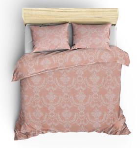 Patalynės užvalkalų komplektas Mijolnir Pure 143EPJ1653, baltas/rožinis, 200 x 220 cm