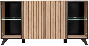 Komoda ASM Liam, ruda/juoda, 40 cm x 160 cm x 82 cm