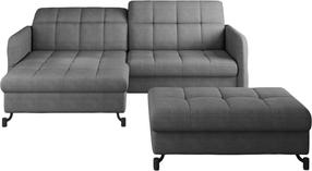 Baldų komplektas Lorelle & Pouf Left Omega 13, vidaus, pilkas