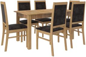 Valgomojo komplektas ADRK Rodos 25, juodas/rudas