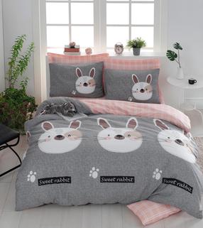 Vaikiškas patalynės užvalkalų komplektas Mijolnir Tavþancýk 143EPJ4810, ruda/balta/juoda, 200 x 220 cm