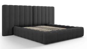 Lova dvigulė Micadoni Home Kelp Structured, 160 x 200 cm, antracito, be čiužinio, su grotelėmis
