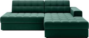 Kampinė sofa - lova Blezalt Lukso, žalia, dešininė, 240 x 150 cm x 82 cm