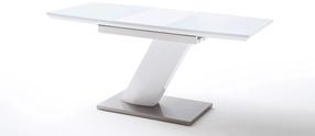 Valgomojo stalas išskleidžiamas MCakcent Galina, baltas, 120 - 160 cm x 80 cm x 76 cm