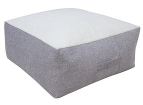 Pufas Home4you Lamb Bag P0066323, baltas/pilkas, 80 cm x 80 cm x 30 cm
