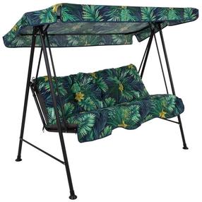 Lauko sūpynės Patio Tora Black Edition, juodos/žalios, 175 cm x 95 cm x 140 cm