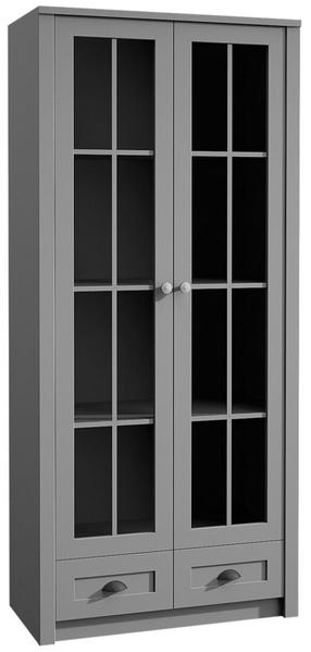 Vitrina Gala Meble Provence W2S, pilka, 43 cm x 90 cm x 198 cm
