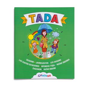 Knygelė Geniuso Tada Seasons, RUS, EN, DE, Prancūzų, Ispanų, Vengrų, Čekų, Slovakų, žalia