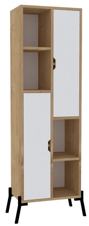 Pastatoma lentyna Kalune Design Sorrento Sapphire, ąžuolo/balta, 48.2 cm x 30 cm x 160 cm