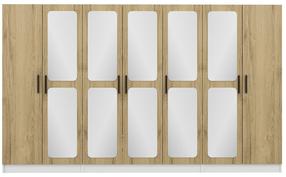 Spinta Kalune Design Kale 3876, riešuto, 52 cm x 210 cm x 315 cm, su veidrodžiu