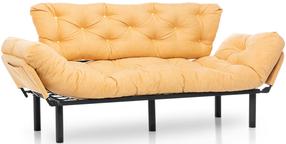 Sofa-lova Hanah Home Nitta Triple Mustard, geltona, 49 x 227 cm x 75 cm