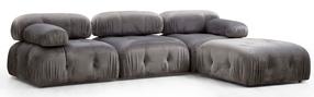 Kampinė sofa Hanah Home Bubble, pilka, dešininė, 190 x 288 cm x 75 cm