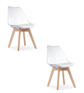 Kėdžių rinkinys Leobert Mark, matinė, skaidri, 43 cm x 49 cm x 82 cm, 2 vnt.