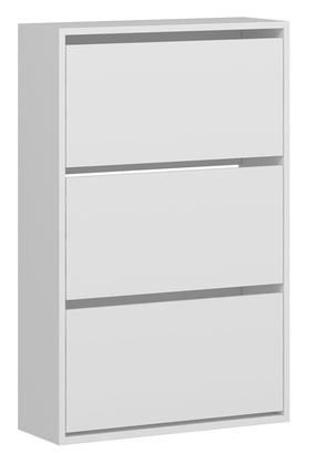 Batų spintelė Kalune Design Lupa 3, balta, 25 cm x 70 cm x 109 cm